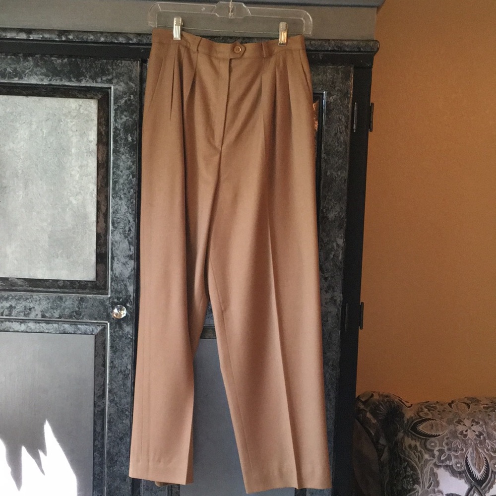 Vintage Camel Wool Lillie Rubin double-breasted blazer and pants suit size 10 - Picture 4 of 12